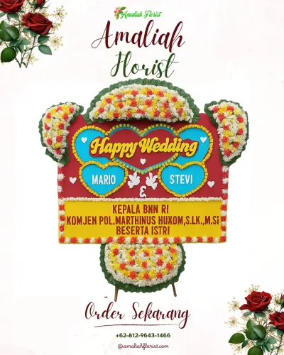 Karangan Papan Bunga Pernikahan di Alung Banua